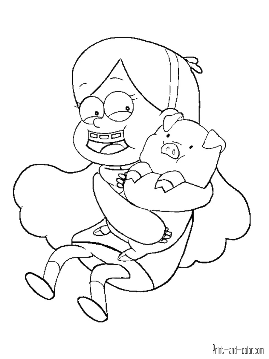 Çocuklar İçin Gravity Falls Boyama Sayfaları 