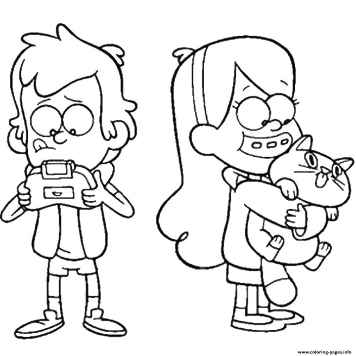 Çocuklar İçin Gravity Falls Boyama Sayfaları 