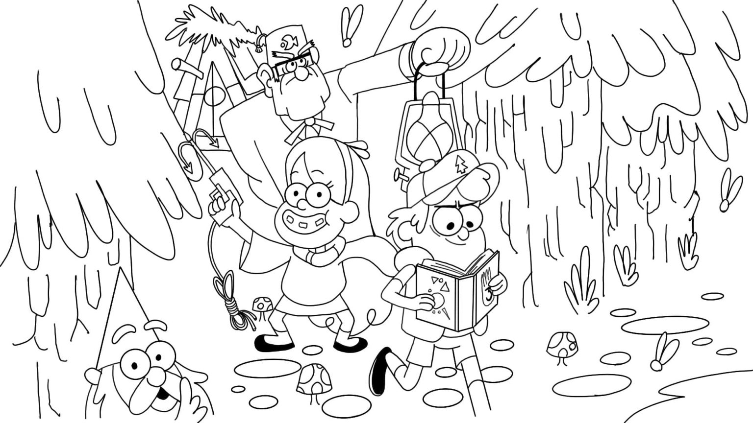 Çocuklar İçin Gravity Falls Boyama Sayfaları 