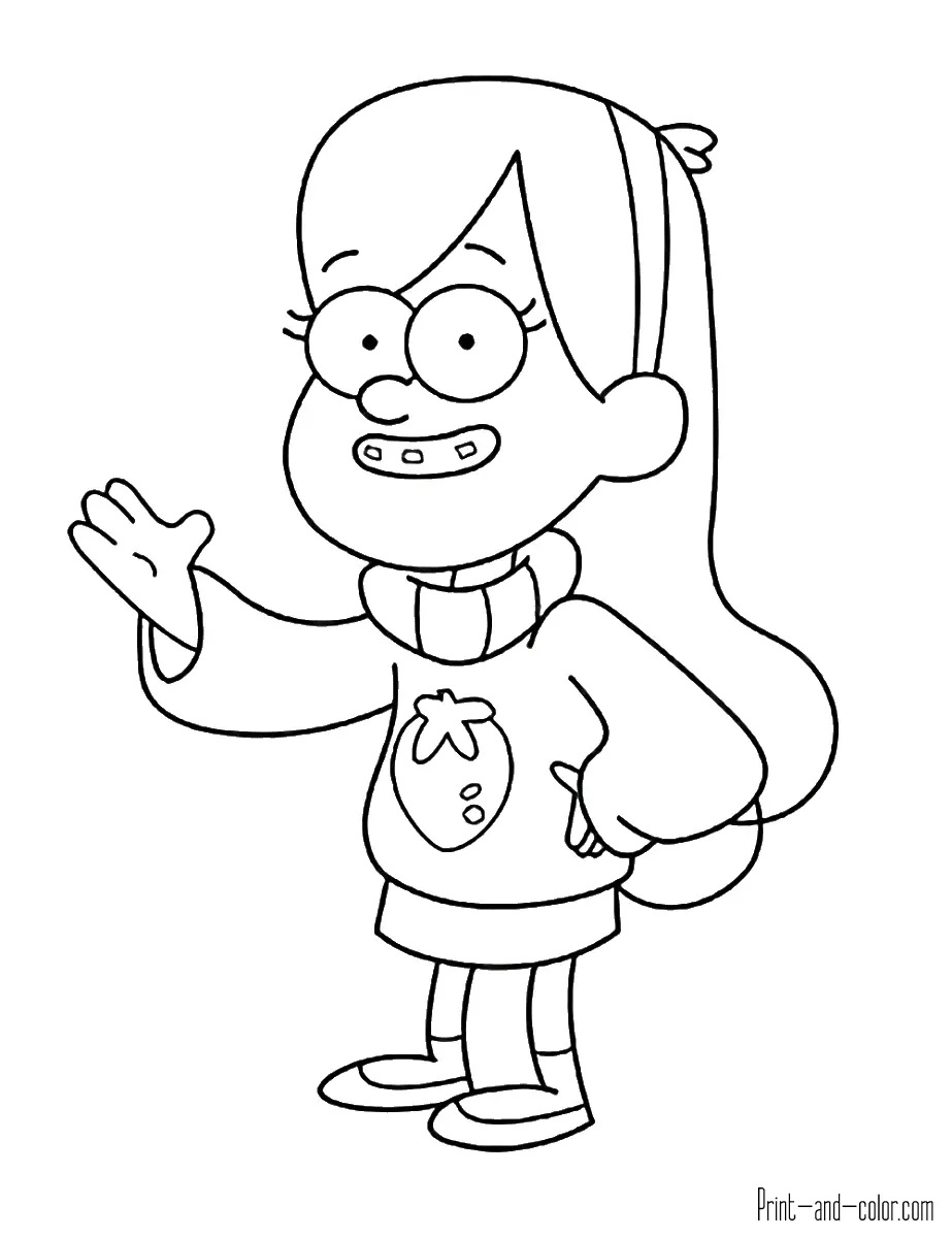 Çocuklar İçin Gravity Falls Boyama Sayfaları 