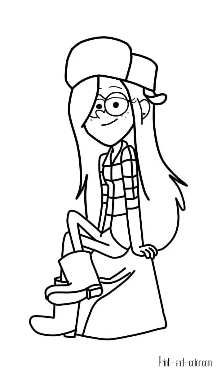 Çocuklar İçin Gravity Falls Boyama Sayfaları 