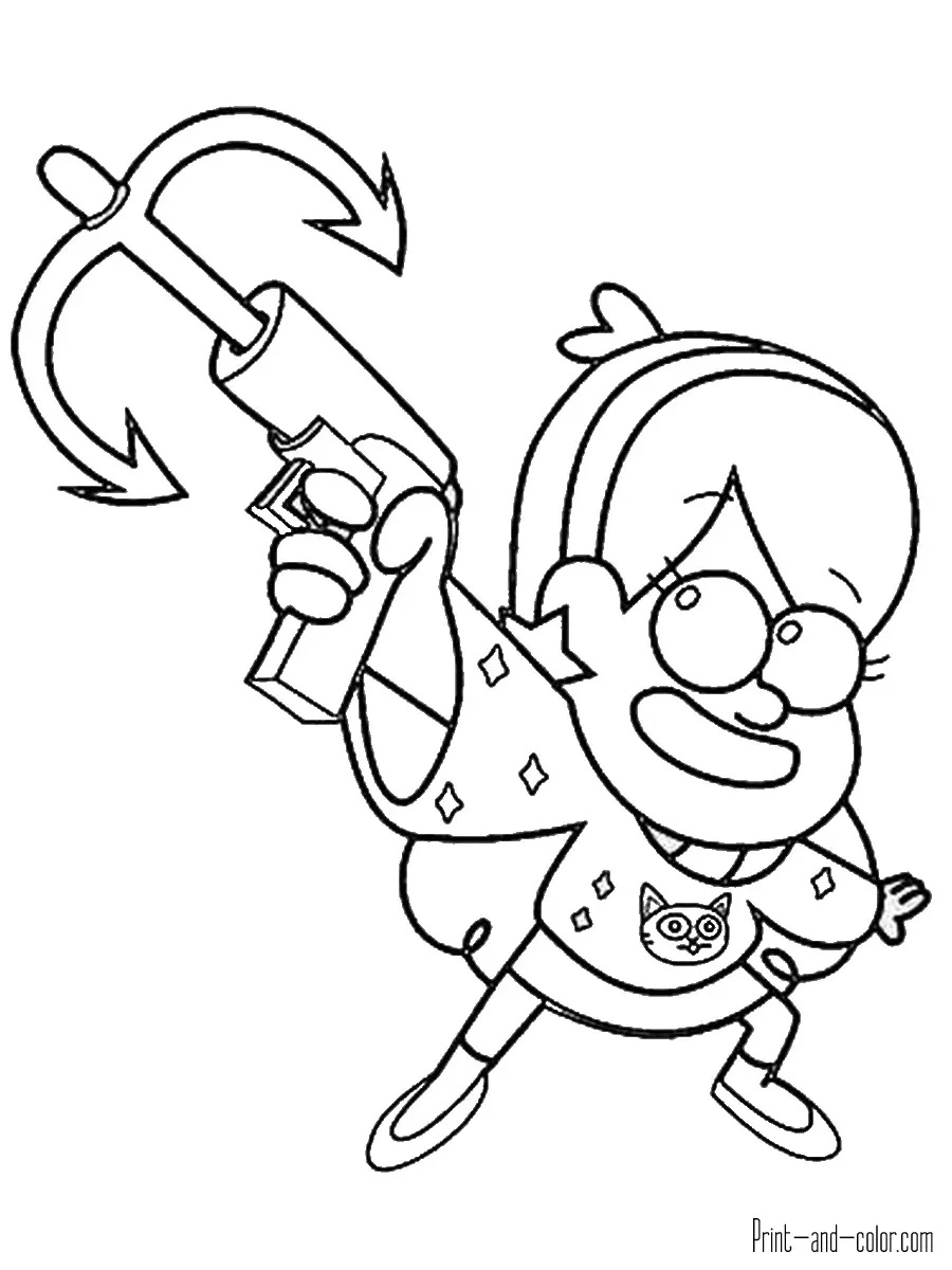 Çocuklar İçin Gravity Falls Boyama Sayfaları 