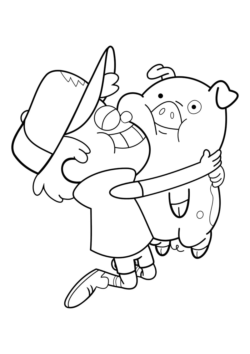 Çocuklar İçin Gravity Falls Boyama Sayfaları 