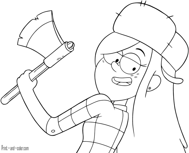 Çocuklar İçin Gravity Falls Boyama Sayfaları 