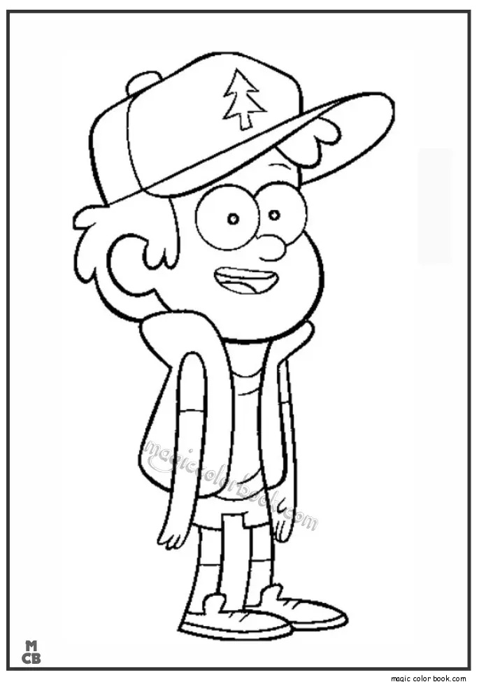 Çocuklar İçin Gravity Falls Boyama Sayfaları 