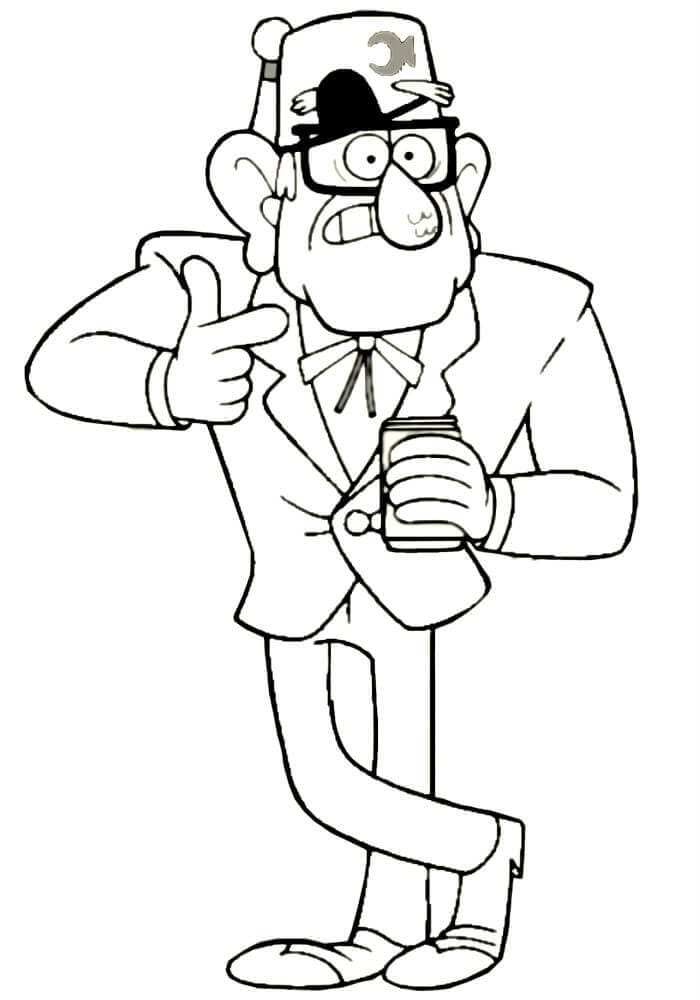 Çocuklar İçin Gravity Falls Boyama Sayfaları 