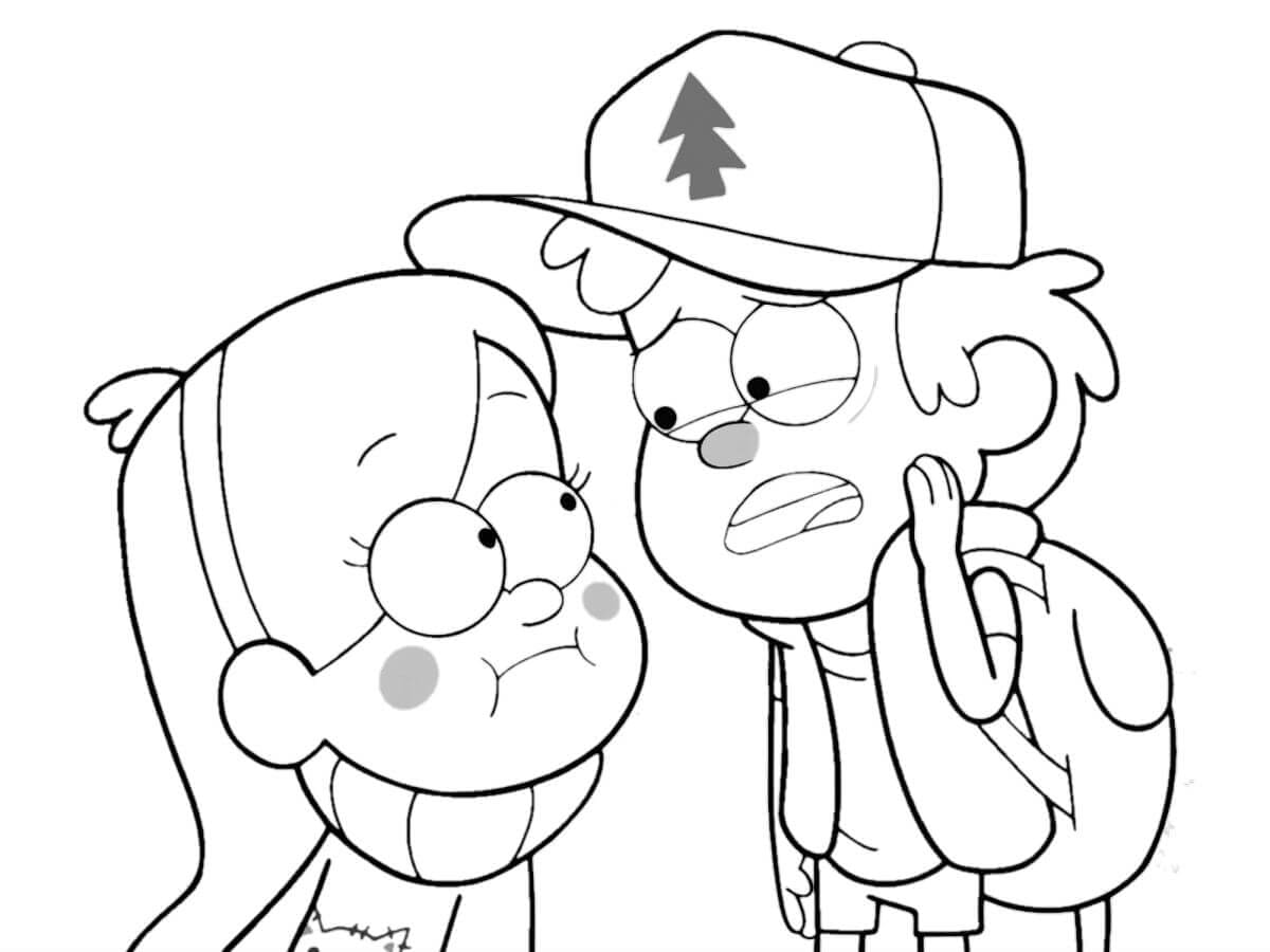 Çocuklar İçin Gravity Falls Boyama Sayfaları 
