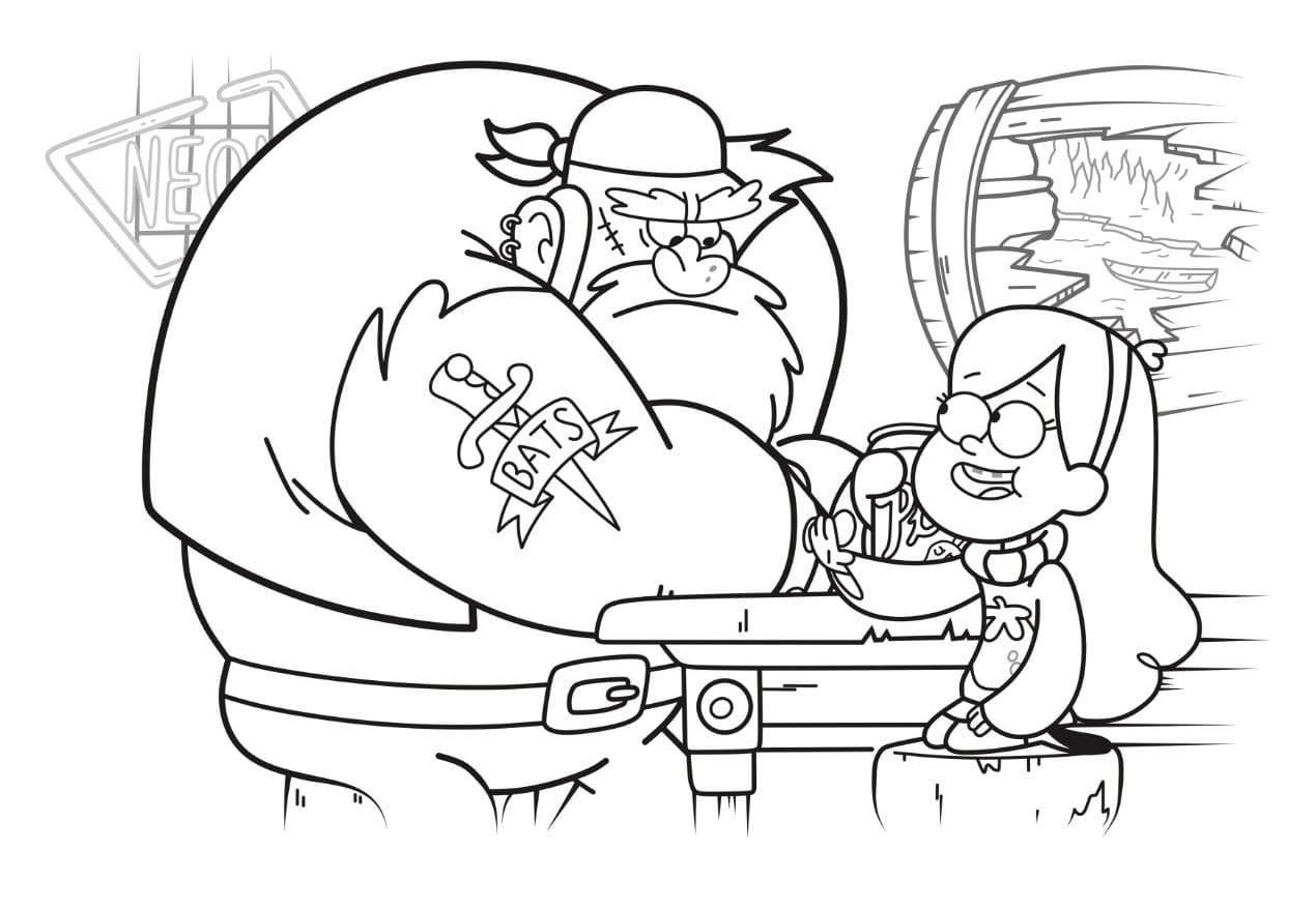 Çocuklar İçin Gravity Falls Boyama Sayfaları 