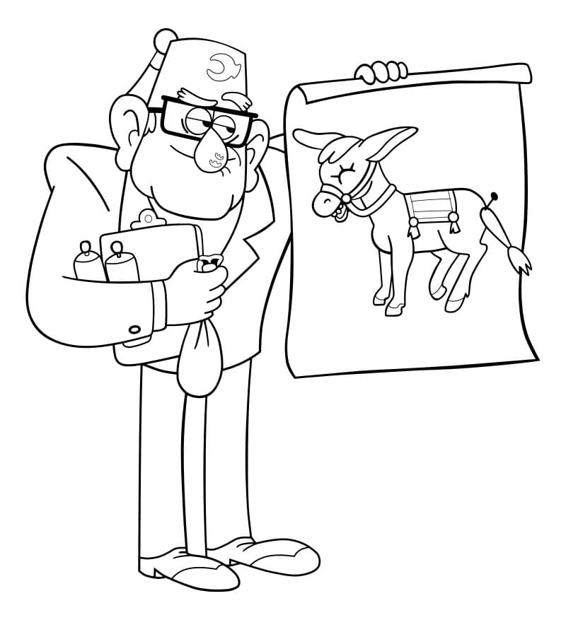 Çocuklar İçin Gravity Falls Boyama Sayfaları 