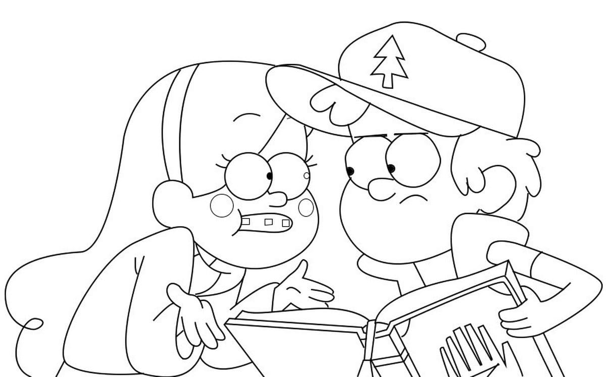 Çocuklar İçin Gravity Falls Boyama Sayfaları 