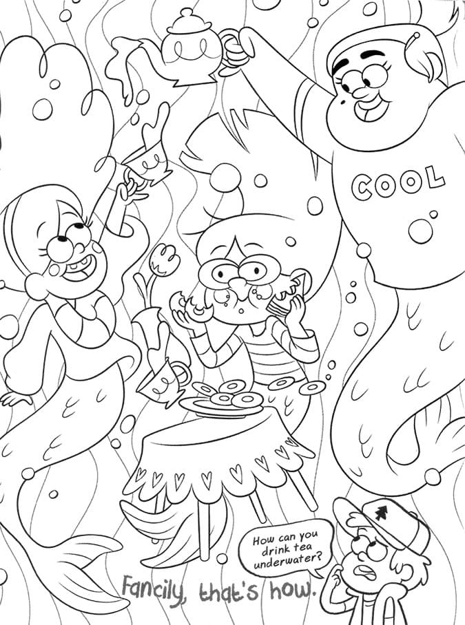 Çocuklar İçin Gravity Falls Boyama Sayfaları 
