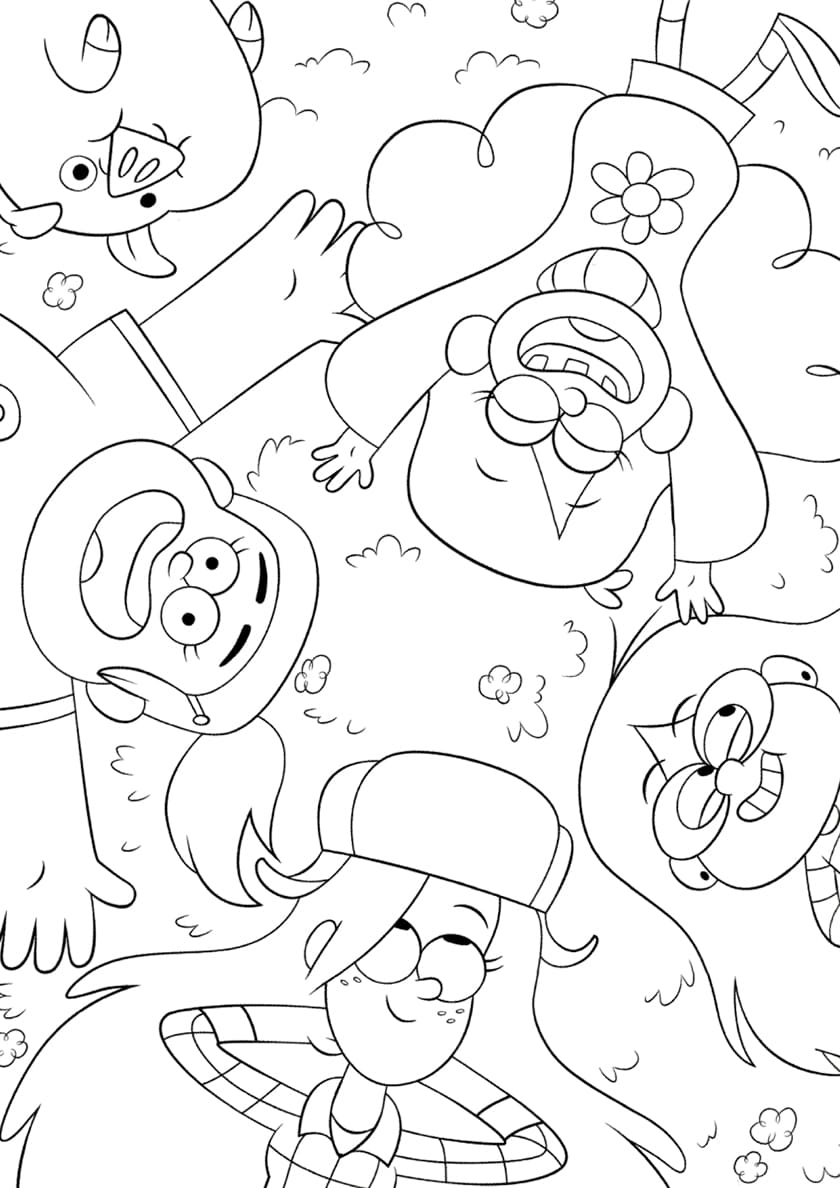 Çocuklar İçin Gravity Falls Boyama Sayfaları 