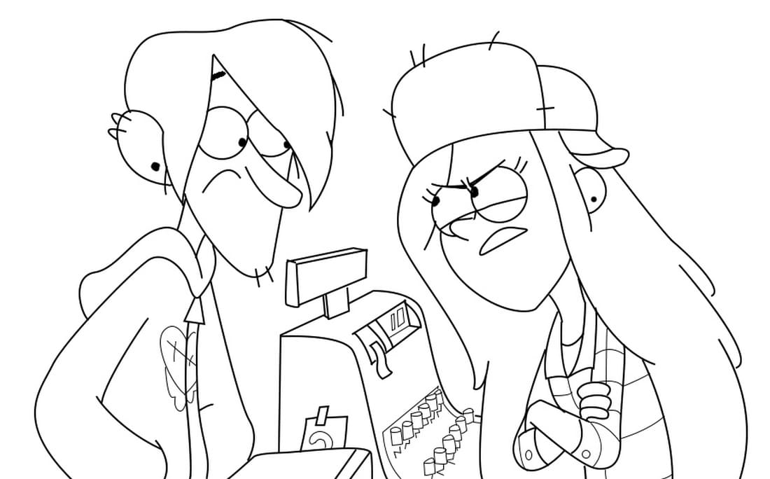 Çocuklar İçin Gravity Falls Boyama Sayfaları 