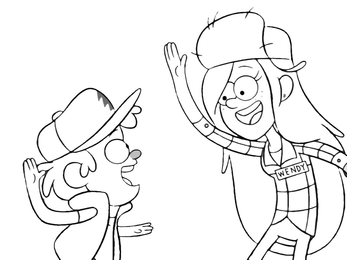 Çocuklar İçin Gravity Falls Boyama Sayfaları 