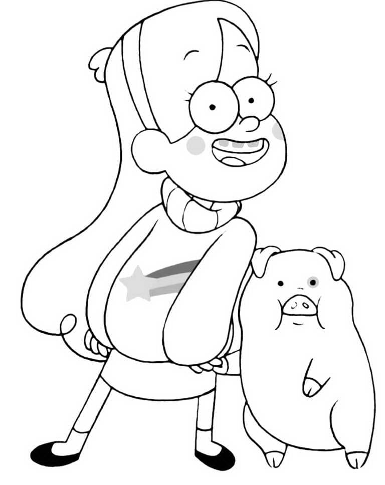 Çocuklar İçin Gravity Falls Boyama Sayfaları 