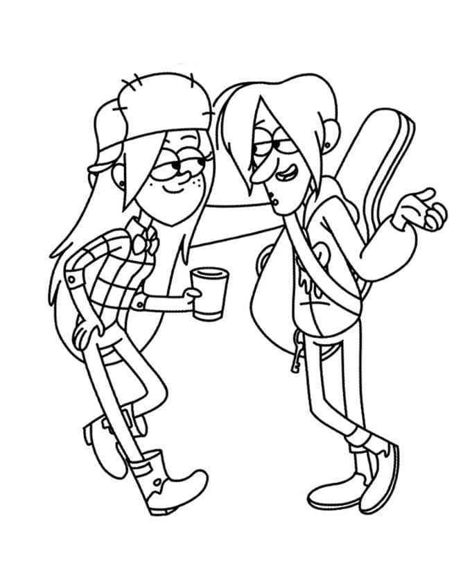 Çocuklar İçin Gravity Falls Boyama Sayfaları 