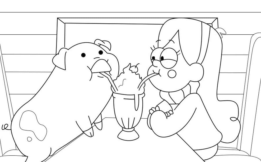 Çocuklar İçin Gravity Falls Boyama Sayfaları 
