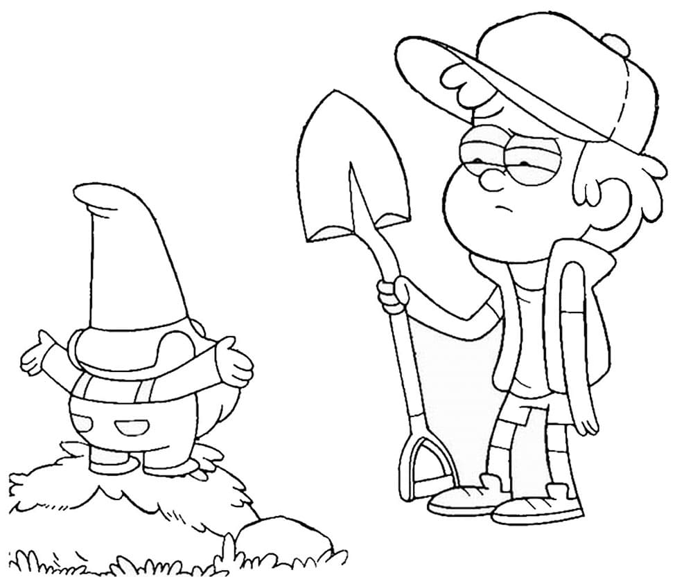 Çocuklar İçin Gravity Falls Boyama Sayfaları 