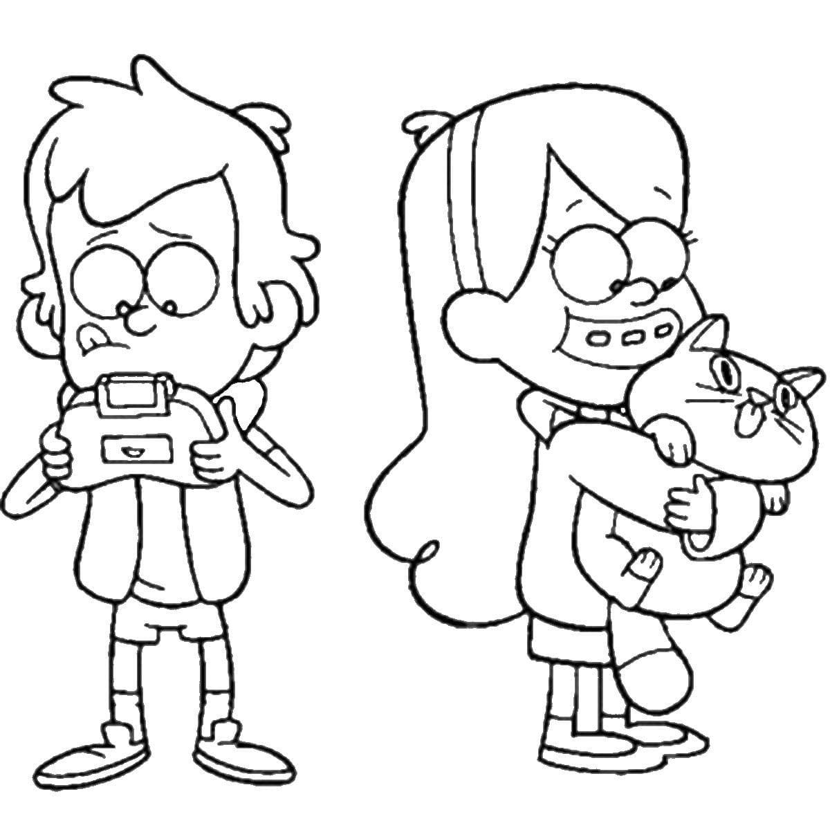 Çocuklar İçin Gravity Falls Boyama Sayfaları 
