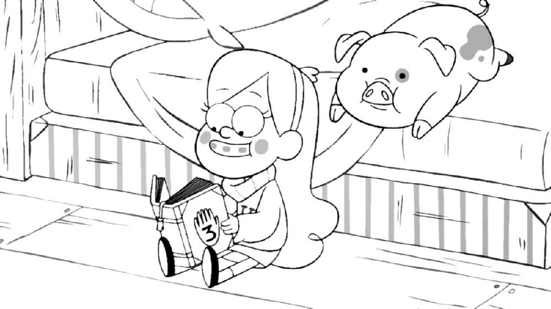 Çocuklar İçin Gravity Falls Boyama Sayfaları 
