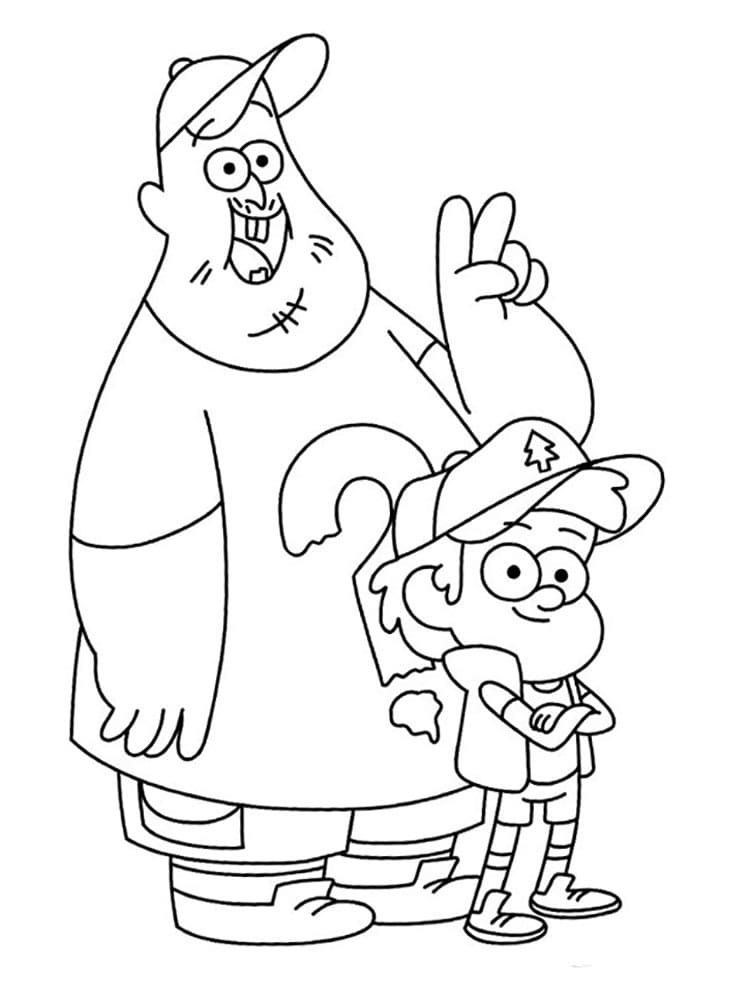 Çocuklar İçin Gravity Falls Boyama Sayfaları 