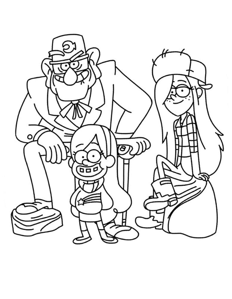 Çocuklar İçin Gravity Falls Boyama Sayfaları 