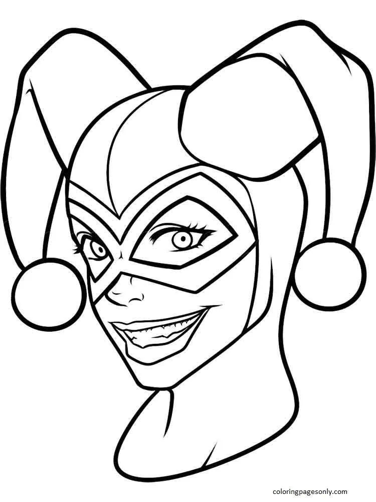 Çocuklar İçin Harley Quinn Boyama Sayfaları 
