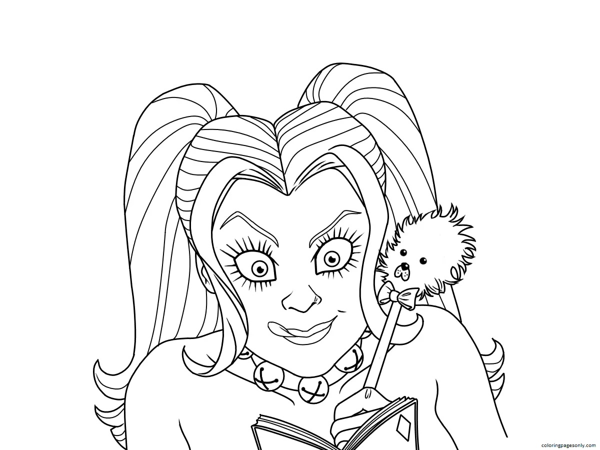 Çocuklar İçin Harley Quinn Boyama Sayfaları 