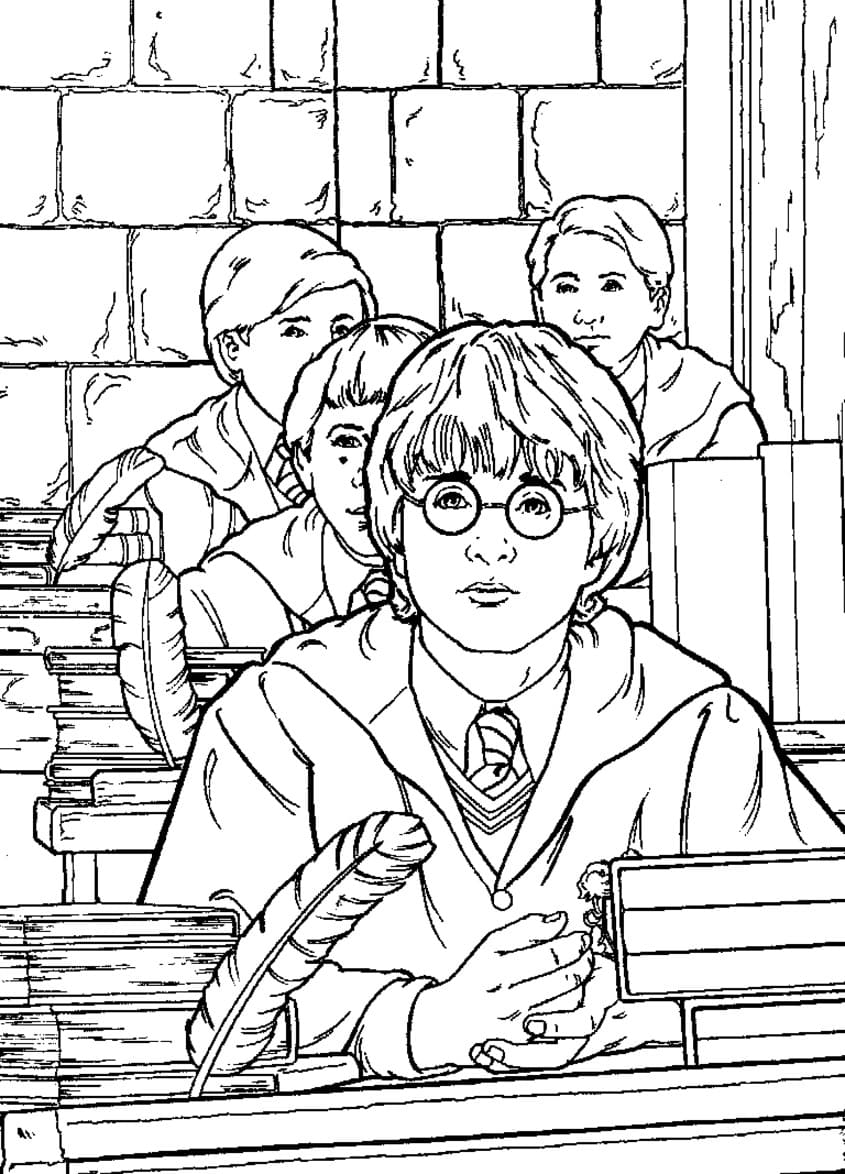 Çocuklar İçin Harry Potter Boyama Sayfaları 