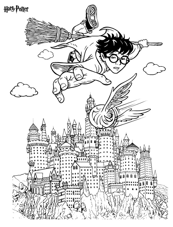 Çocuklar İçin Harry Potter Boyama Sayfaları 