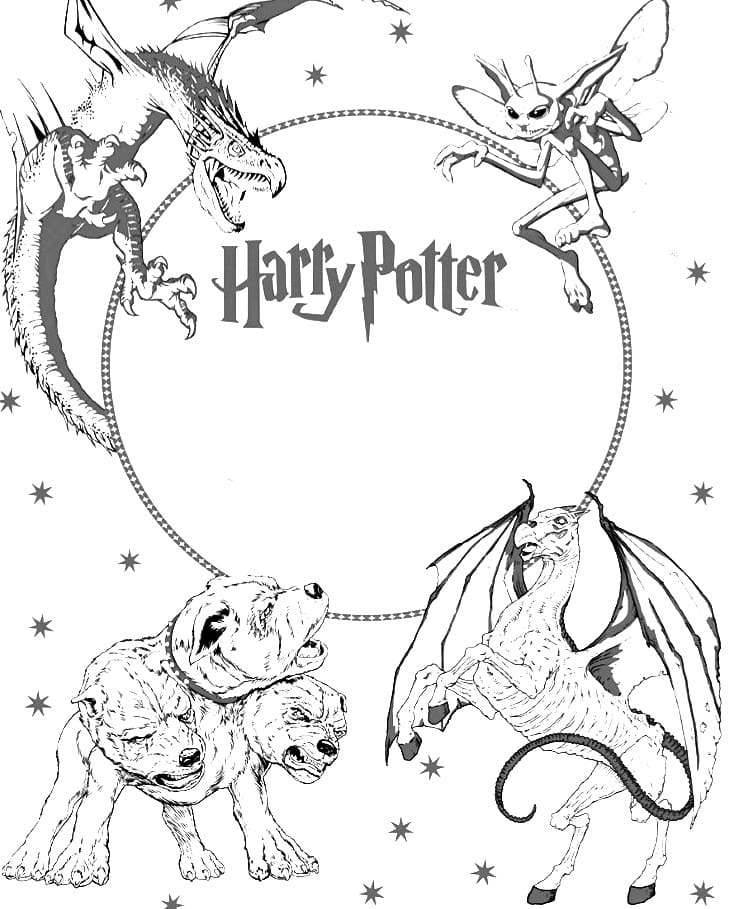 Çocuklar İçin Harry Potter Boyama Sayfaları 