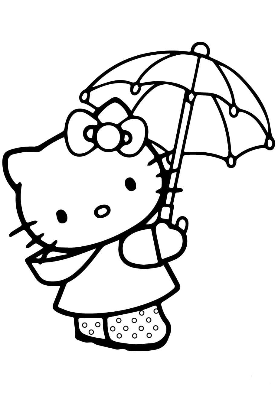 Çocuklar İçin Hello Kitty Boyama Sayfaları 