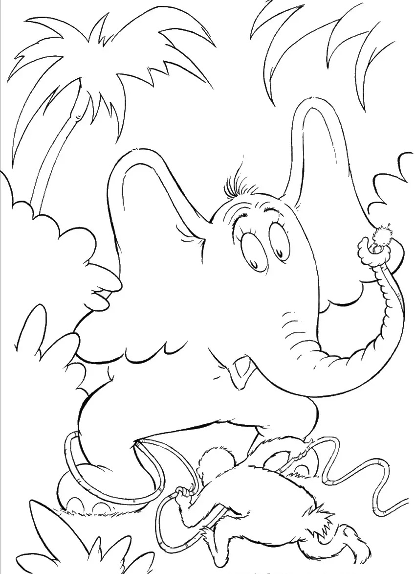 Çocuklar İçin Horton Hears Boyama Sayfaları 