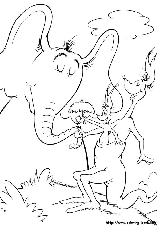 Çocuklar İçin Horton Hears Boyama Sayfaları 