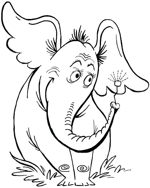 Çocuklar İçin Horton Hears Boyama Sayfaları 