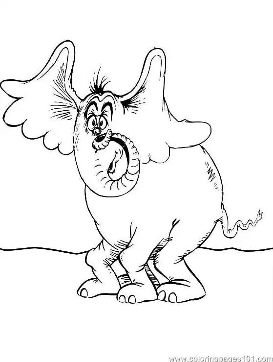 Çocuklar İçin Horton Hears Boyama Sayfaları 
