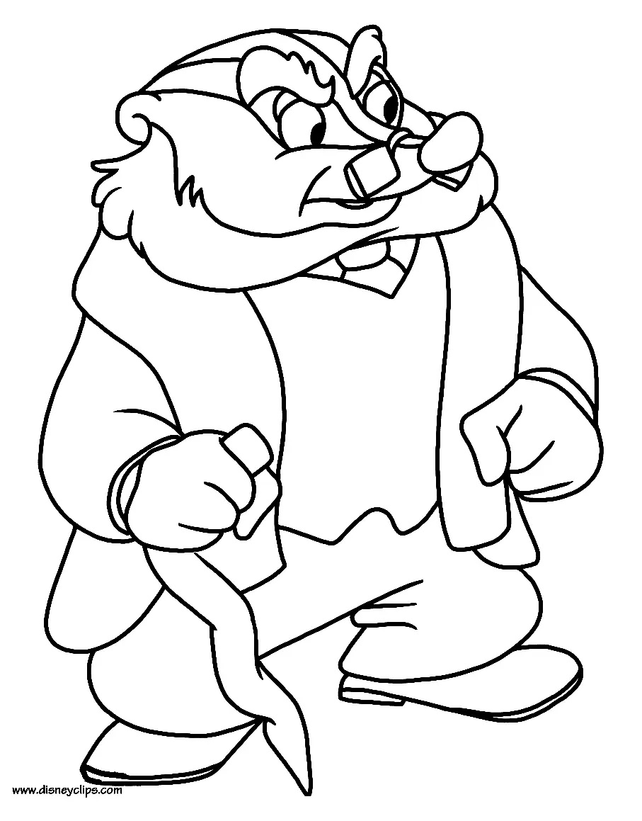 Çocuklar İçin İchabod and mr Toad Boyama Sayfaları 