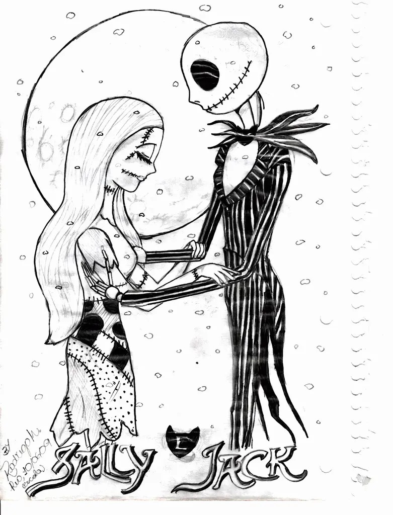 Çocuklar İçin Jack Skellington Boyama Sayfaları 