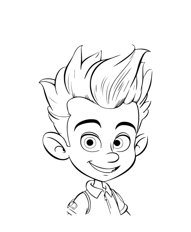 Çocuklar İçin jimmy Neutron Boyama Sayfaları 