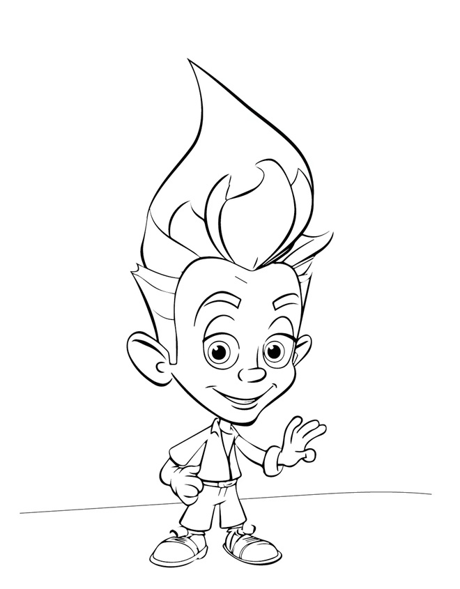 Çocuklar İçin jimmy Neutron Boyama Sayfaları 