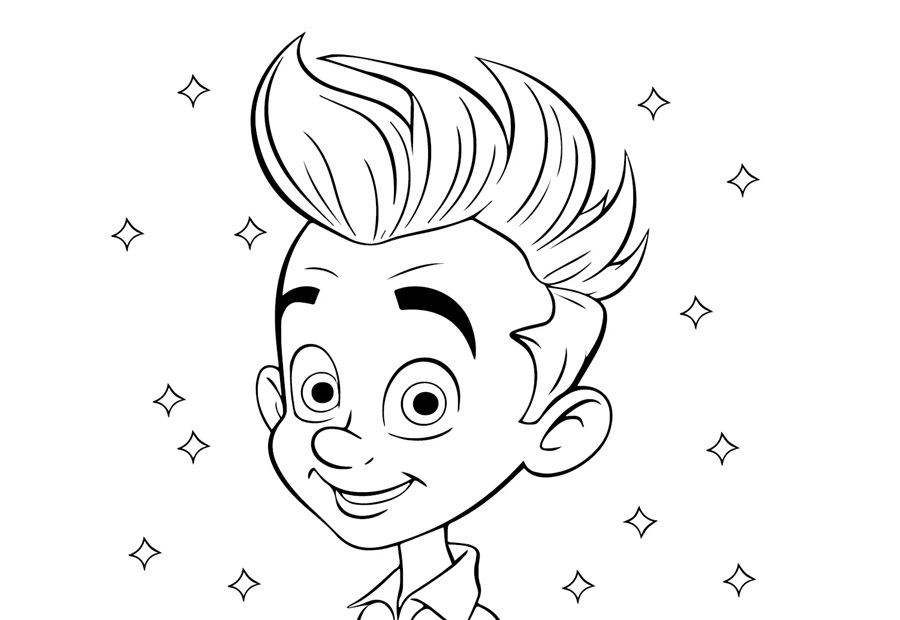 Çocuklar İçin jimmy Neutron Boyama Sayfaları 