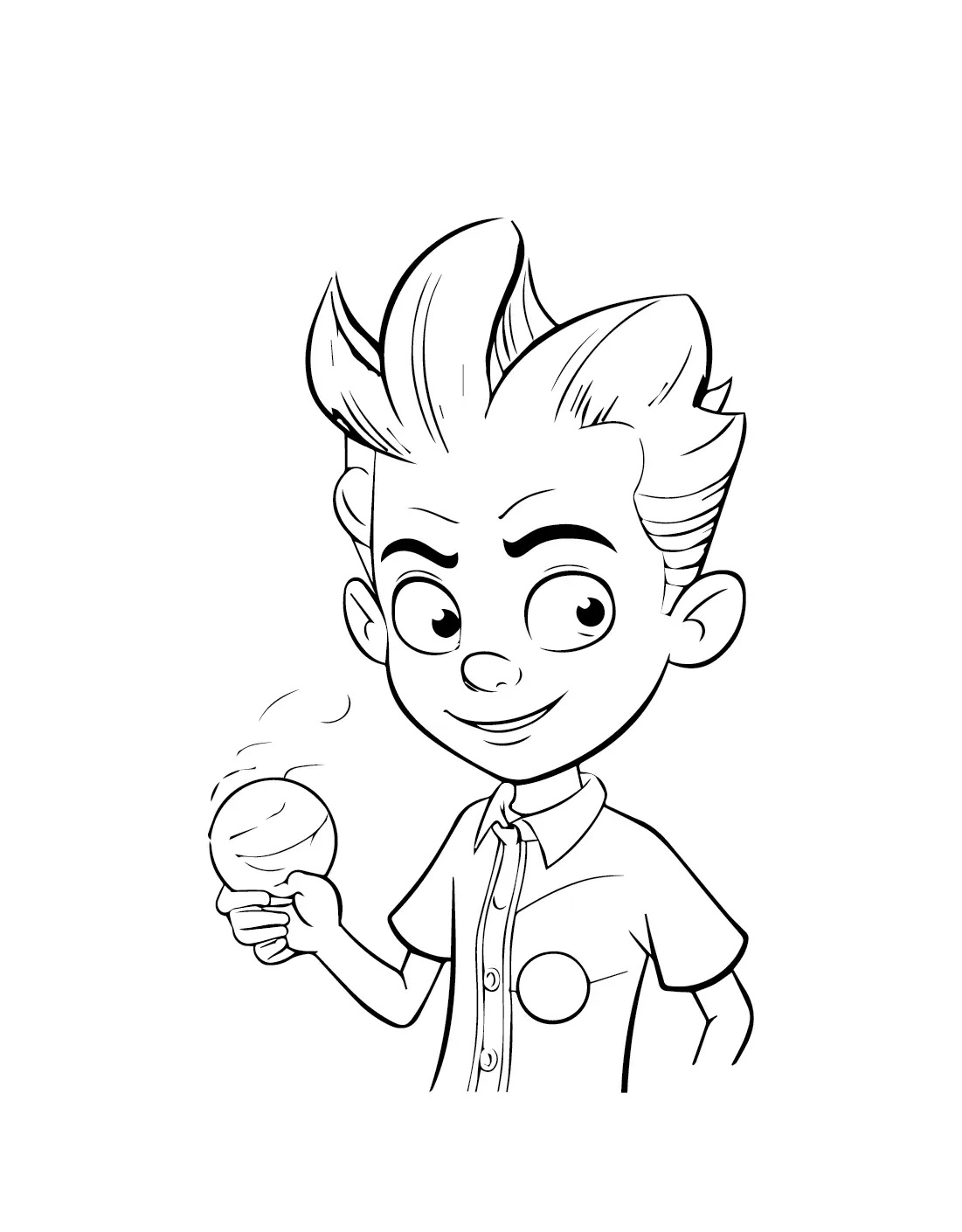 Çocuklar İçin jimmy Neutron Boyama Sayfaları 