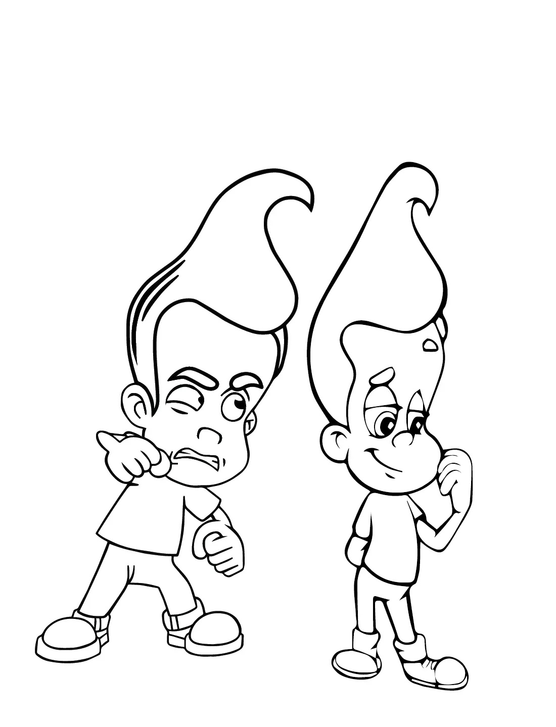 Çocuklar İçin jimmy Neutron Boyama Sayfaları 