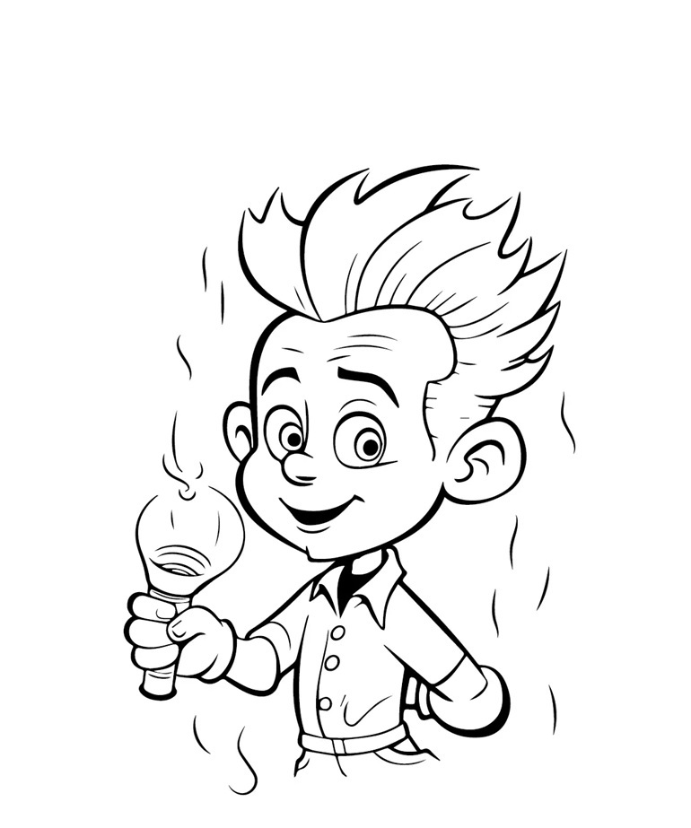 Çocuklar İçin jimmy Neutron Boyama Sayfaları 
