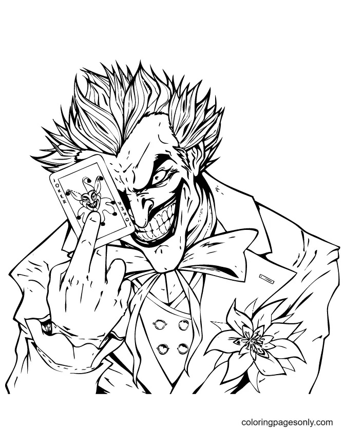 Çocuklar İçin Joker Boyama Sayfaları 