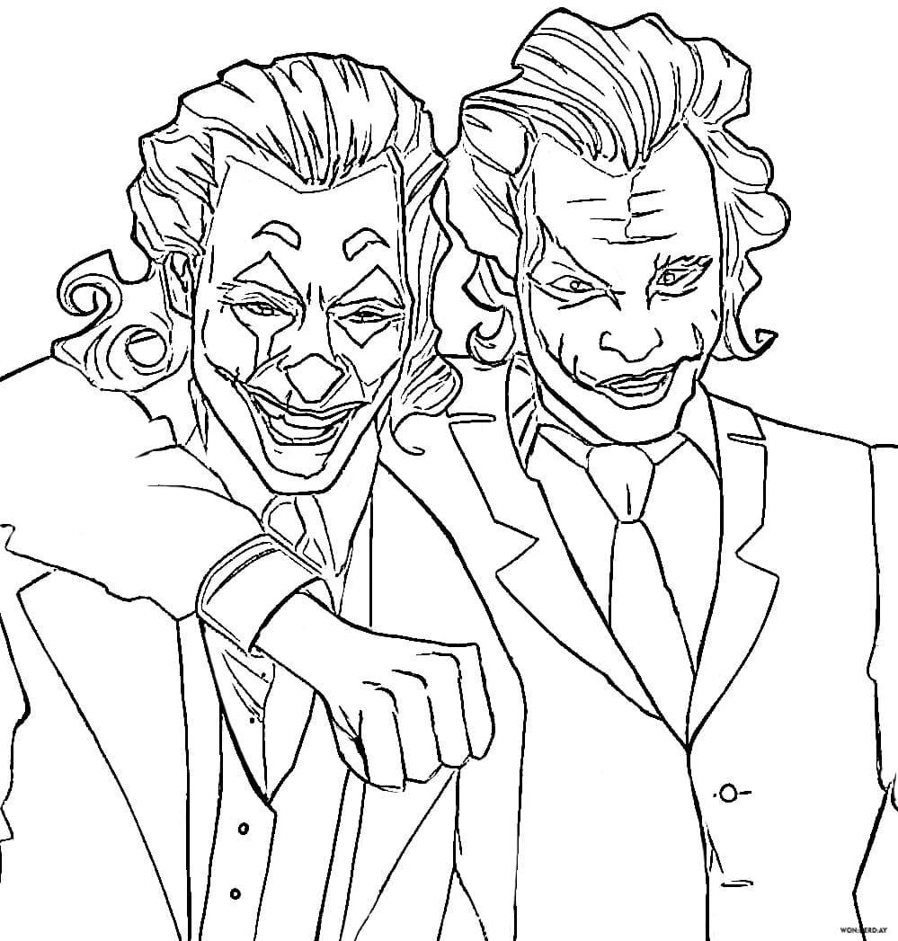 Çocuklar İçin Joker Boyama Sayfaları 