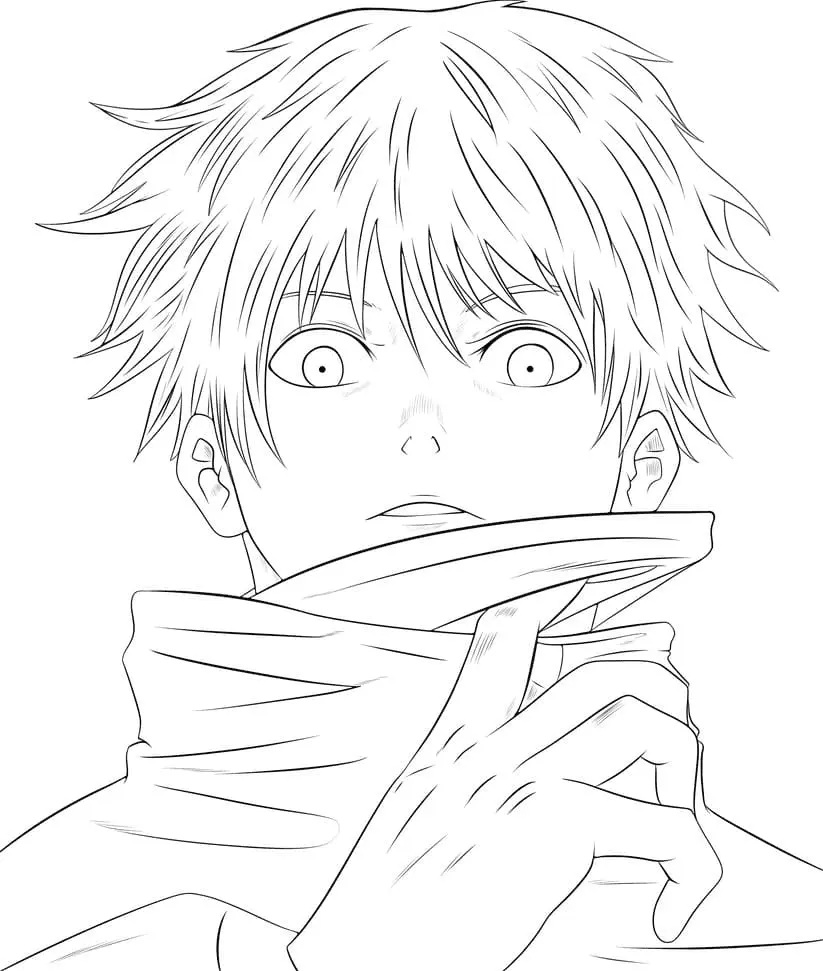 Çocuklar İçin Jujutsu Kaisen Boyama Sayfaları 