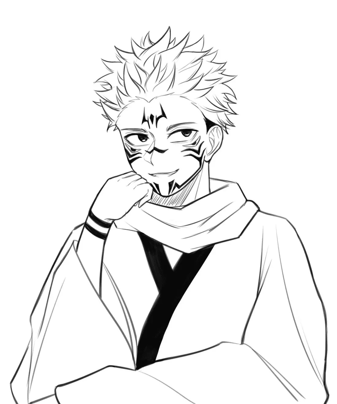 Çocuklar İçin Jujutsu Kaisen Boyama Sayfaları 
