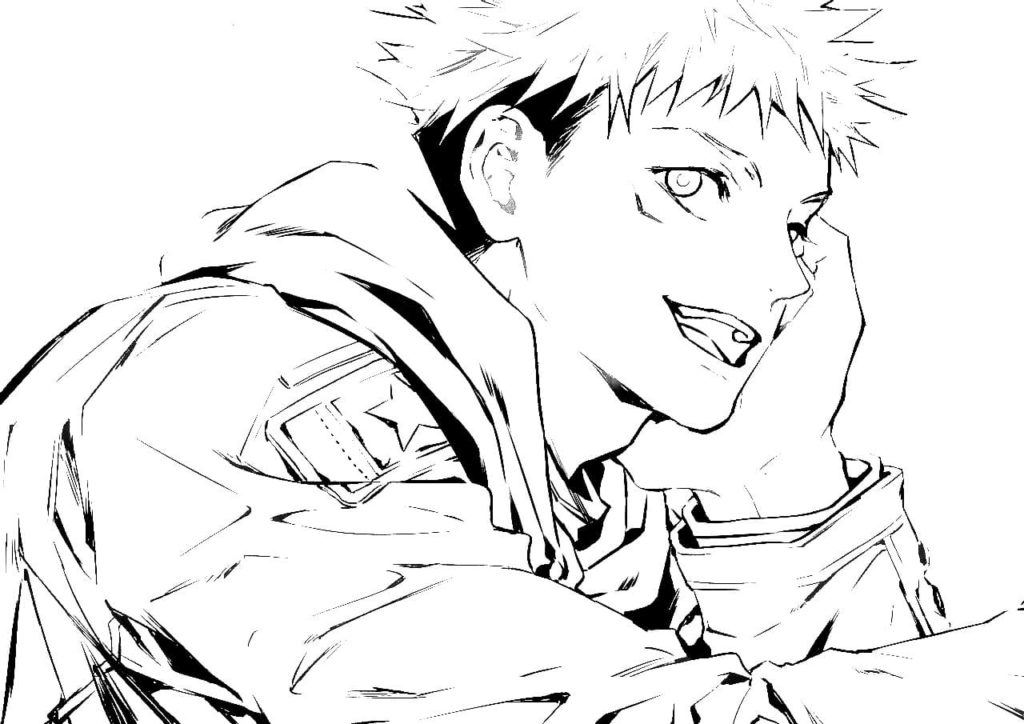 Çocuklar İçin Jujutsu Kaisen Boyama Sayfaları 