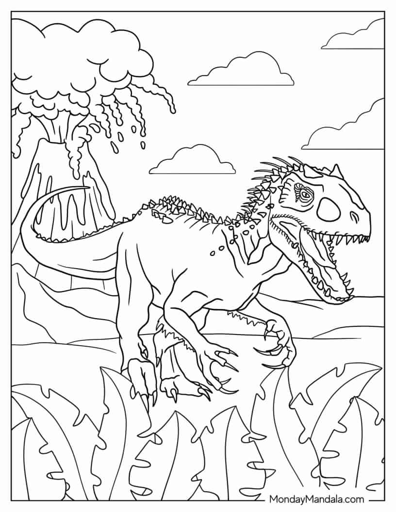 Çocuklar İçin Jurassic Park Boyama Sayfaları 